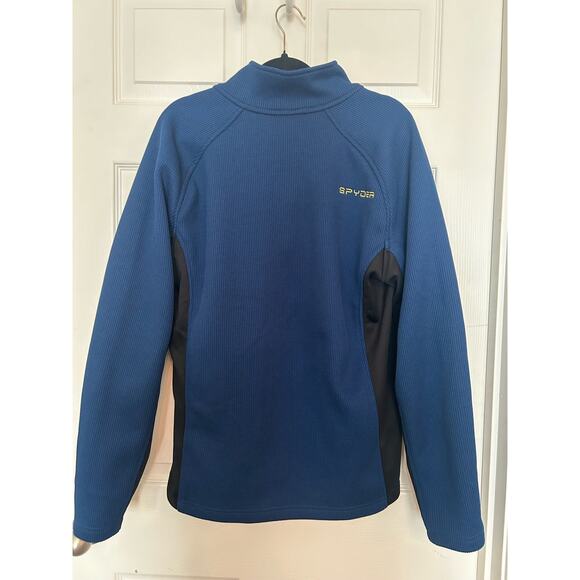 Spyder men’s blue and yellow quarter zip pullover, Size L - Picture 5 of 7